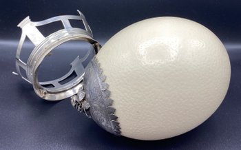 UOVO DI STRUZZO IN ARGENTO STERLING