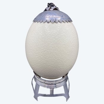 STERLING SILVER OSTRICH EGG