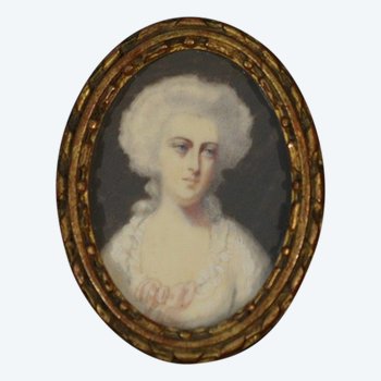 19th century miniature Portrait of a woman