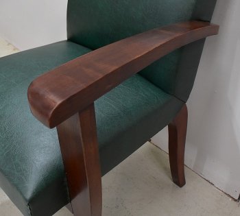 Pair of Bridge Armchairs, in Beech your Mahogany - 1940s