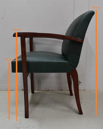Pair of Bridge Armchairs, in Beech your Mahogany - 1940s