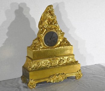Pendule en Bronze Doré « La Vierge à la Chaise » - 1ère partie XIXe