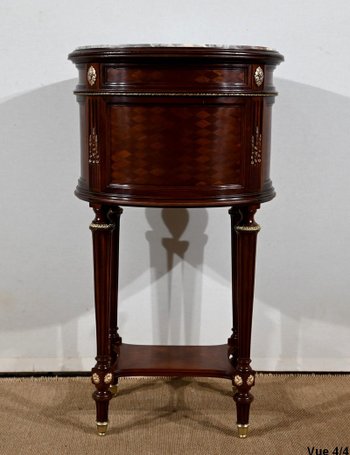 Table Tambour en Acajou, Maison Lalande, style Louis XVI – Fin XIXe