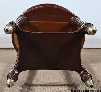 Table Tambour en Acajou, Maison Lalande, style Louis XVI – Fin XIXe