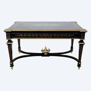 Wichtiges Präsidium, alle Gesichter in Blackened Poirier, Periode Napoleon III - Mitte des 19. Jahrhunderts