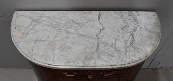 Credenza piccola - Comò Demi-Lune in mogano, periodo Luigi XVI - XVIII secolo