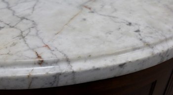 Credenza piccola - Comò Demi-Lune in mogano, periodo Luigi XVI - XVIII secolo