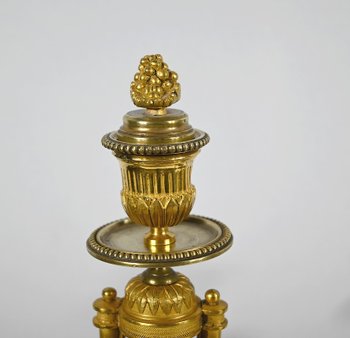 Pair of Bronze and Marble Candelabra - Mid 19th Century