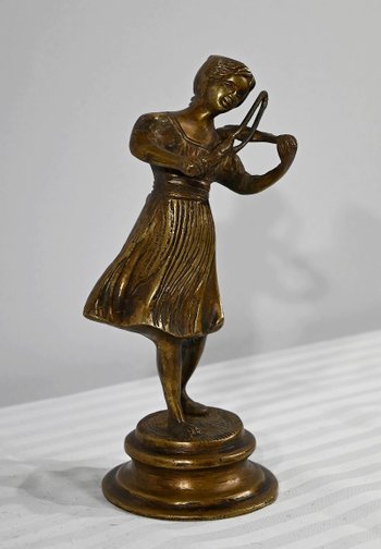 Bronzo "Il violinista" - Fine XIX secolo