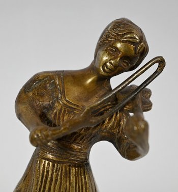 Bronzo "Il violinista" - Fine XIX secolo
