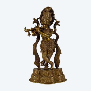 Bronzo "Krishna" - Fine del XIX secolo