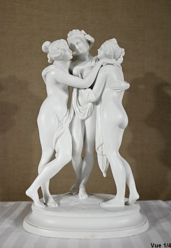 Gruppo in Biscotto "Le Tre Ninfe" - Inizio XX Sec