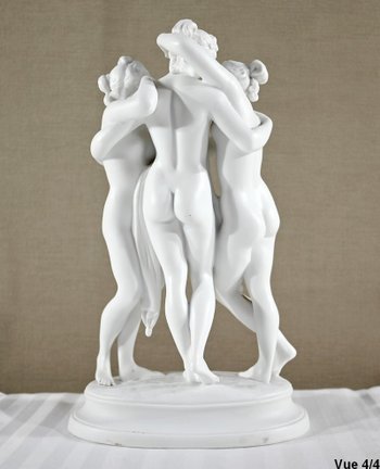 Gruppo in Biscotto "Le Tre Ninfe" - Inizio XX Sec