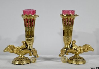 Coppia di vasi Rython in bronzo - I parte del XIX secolo