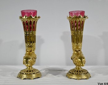 Coppia di vasi Rython in bronzo - I parte del XIX secolo
