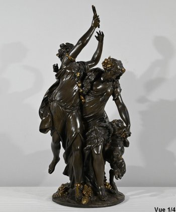 "Baccanale" in bronzo, da Clodion - 2a metà del XIX secolo