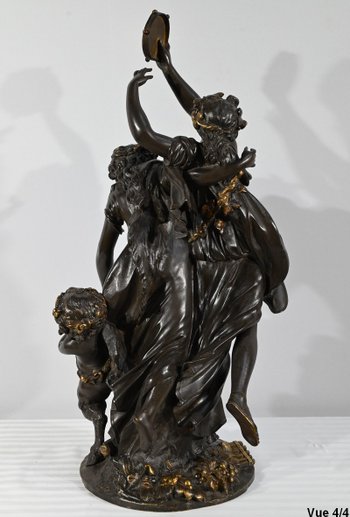 "Baccanale" in bronzo, da Clodion - 2a metà del XIX secolo