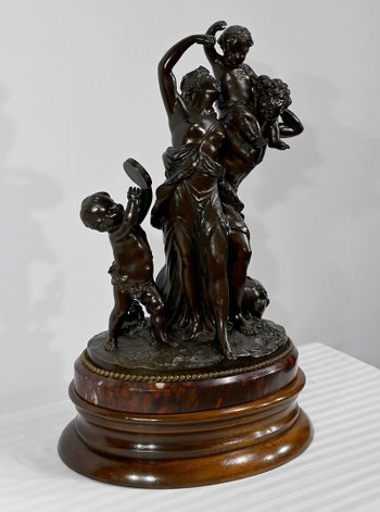 Bronzo "L'infanzia di Sileno", da Clodion - 2a metà del XIX secolo