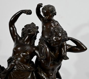 Bronzo "L'infanzia di Sileno", da Clodion - 2a metà del XIX secolo