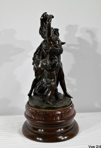 Bronzo "L'infanzia di Sileno", da Clodion - 2a metà del XIX secolo