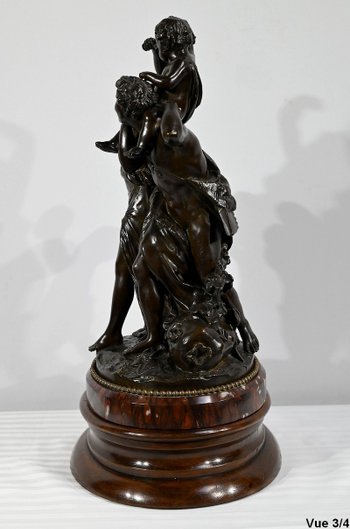 Bronzo "L'infanzia di Sileno", da Clodion - 2a metà del XIX secolo