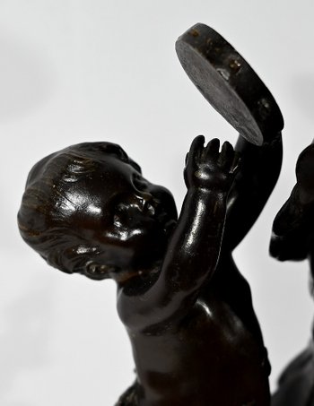 Bronzo "L'infanzia di Sileno", da Clodion - 2a metà del XIX secolo