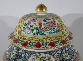 Importante Vaso in Porcellana, Canton - Fine XIX Secolo