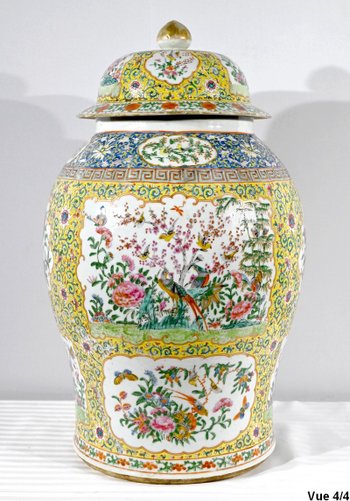 Importante Vaso in Porcellana, Canton - Fine XIX Secolo