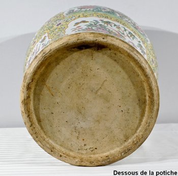 Importante Vaso in Porcellana, Canton - Fine XIX Secolo