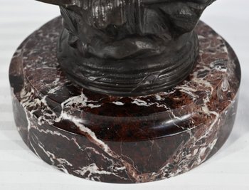 Bronze “The Reaper”, signed E.Aizelin – 2nd part of the 19th century
