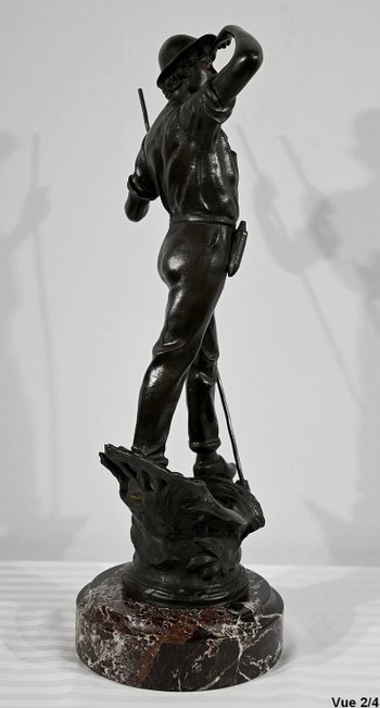 Bronze “The Reaper”, signed E.Aizelin – 2nd part of the 19th century