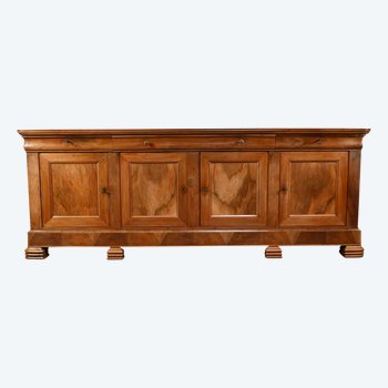 Important Blond Walnut Sideboard, Louis Philippe Period - Mid-19th Century