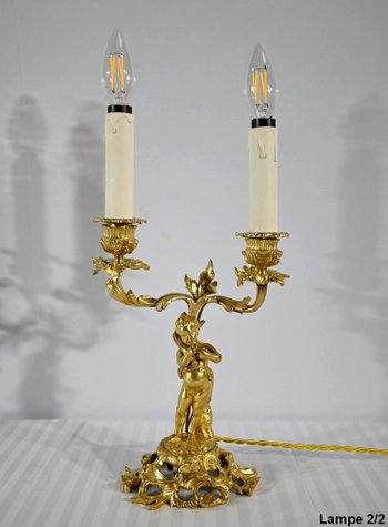 Paire de Chandeliers en Bronze Doré – Fin XIXe