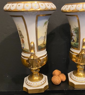 pair of Sevres porcelain vases