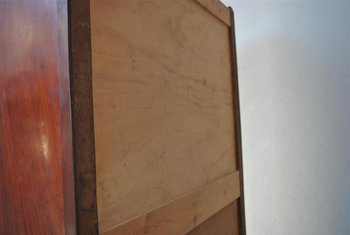 Wardrobe Of Port Louis XV Eighteenth Time In Solid Mahogany