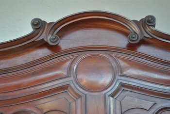 Wardrobe Of Port Louis XV Eighteenth Time In Solid Mahogany