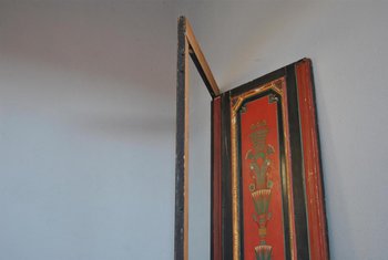 Freimaurertür bemalte Ägyptomanie Anfang des 20