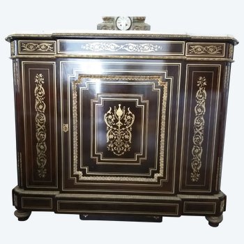 Entre deux Napoleon 3 - Napoleone III - Intarsio Boulle, ottone-Poirer naturale