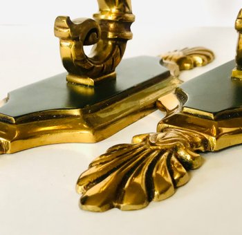 Paire d’appliques simple style Empire maison Lucien Gau  Paris 