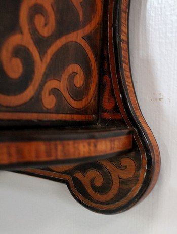 Blackened Wood Wall Shelf, Art Nouveau taste - 1900
