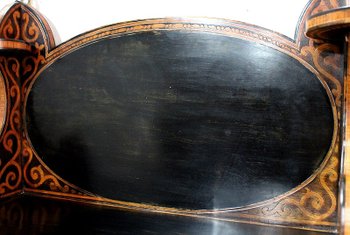 Blackened Wood Wall Shelf, Art Nouveau taste - 1900