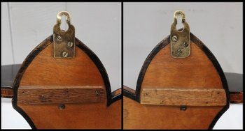 Blackened Wood Wall Shelf, Art Nouveau taste - 1900