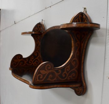 Blackened Wood Wall Shelf, Art Nouveau taste - 1900