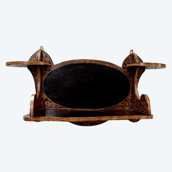 Blackened Wood Wall Shelf, Art Nouveau taste - 1900