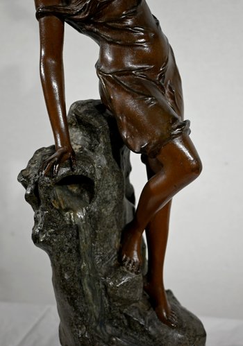 Importante regolo "La donna con la palma", di L. Hott - Inizio XX secolo