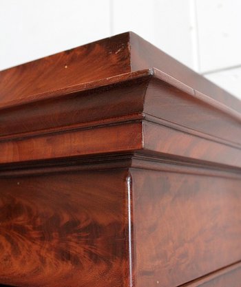 Small Mahogany veneered display case, Restoration period - Mid 19th century