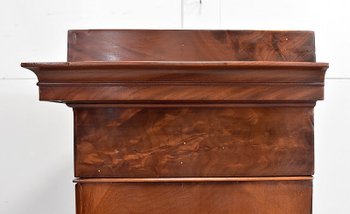 Small Mahogany veneered display case, Restoration period - Mid 19th century