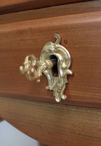 Small sloping desk in cherry wood, Louis XV style - End of XIXth century
