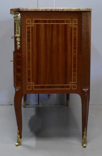 Commode Sauteuse en Acajou, style Transition Louis XV / Louis XVI – Début XXe