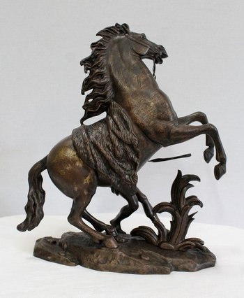 Bronze « Cheval de Marly », d’après G. Coustou – XIXe